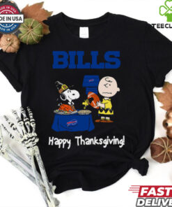 Peanuts Buffalo Bills Football Happy Thanksgiving T Shirt