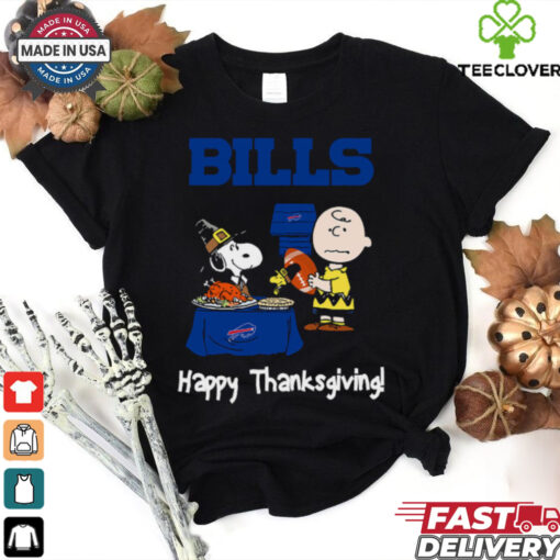 Peanuts Buffalo Bills Football Happy Thanksgiving T Shirt