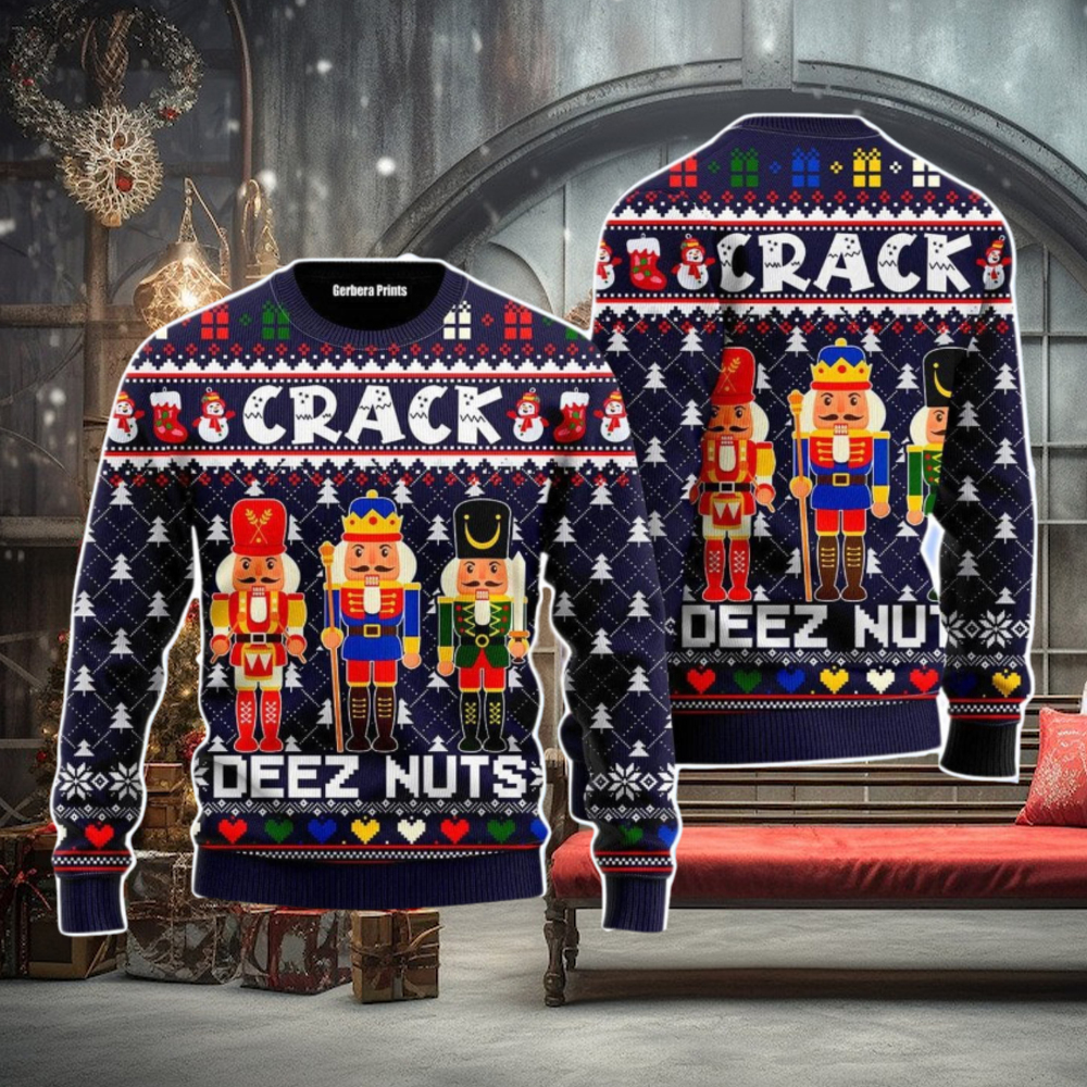 Crack Deez Nuts Christmas Unisex Ugly Sweater Crack Deez Nuts Christmas Unisex Ugly Sweater