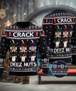 Crack Deez Nuts Nutcracker Knitted 3D Sweater For Christmas