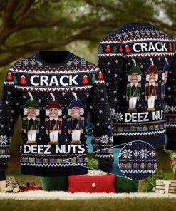 Crack Deez Nuts Nutcracker Knitted 3D Sweater For Christmas