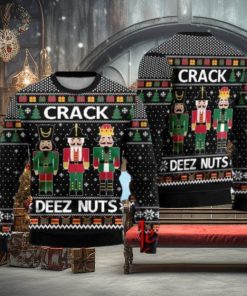 Crack Deez Nuts Nutcracker Ugly Christmas Sweater Gift Knitting Sweater