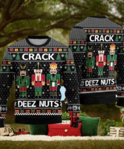 Crack Deez Nuts Nutcracker Ugly Christmas Sweater Gift Knitting Sweater