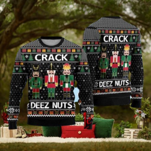 Crack Deez Nuts Nutcracker Ugly Christmas Sweater Gift Knitting Sweater
