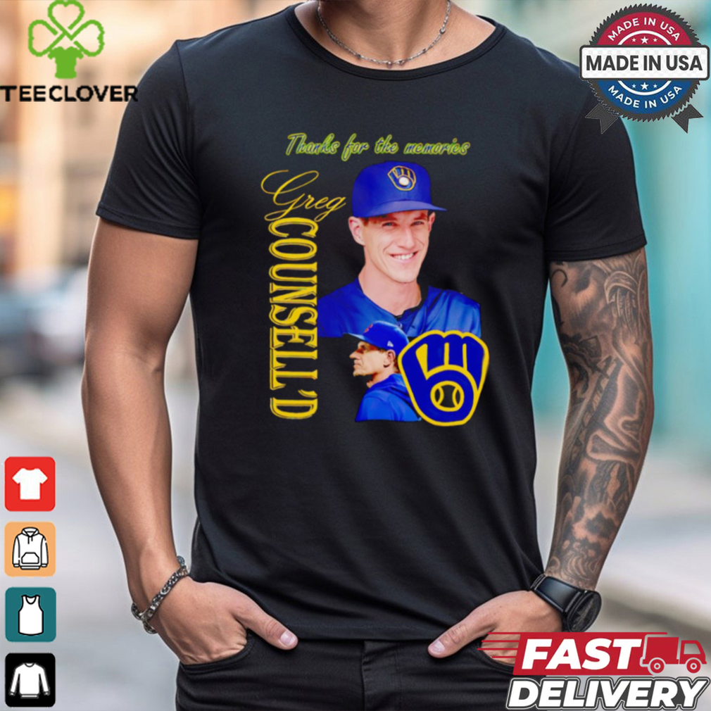 Craig Counsell Milwaukee Brewers thanks for the memories shirt Craig Counsell Milwaukee Brewers thanks for the memories shirt