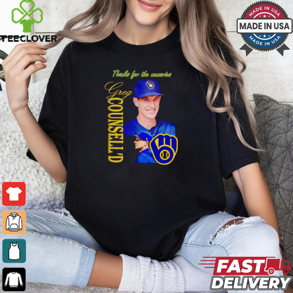Craig Counsell Milwaukee Brewers thanks for the memories shirt Craig Counsell Milwaukee Brewers thanks for the memories shirt