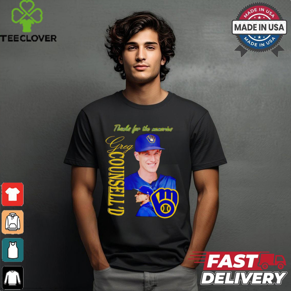 Craig Counsell Milwaukee Brewers thanks for the memories shirt Craig Counsell Milwaukee Brewers thanks for the memories shirt