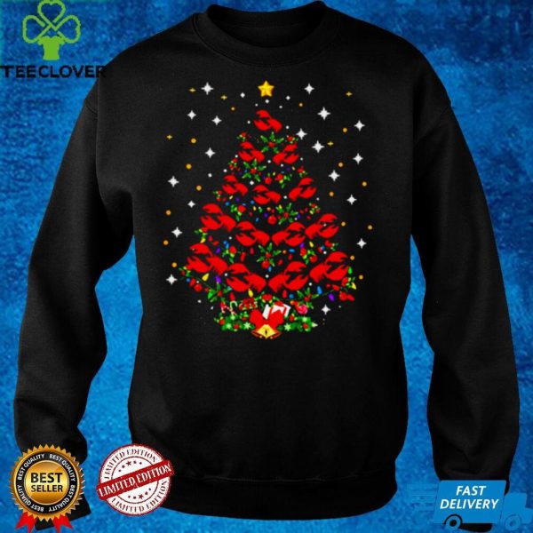 Crawfish pine tree merry christmas hoodie, sweater, longsleeve, shirt v-neck, t-shirt