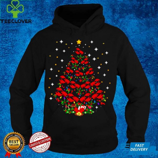 Crawfish pine tree merry christmas hoodie, sweater, longsleeve, shirt v-neck, t-shirt