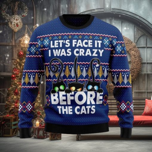 Crazy Cat Ugly Christmas Sweater
