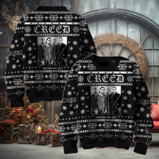 Creed With Arms Wide Open Chirstmas Gifts 2024 Xmas For Family And Friends Ugly Sweater