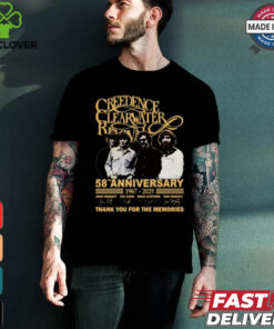 Creedence Clearwater Revival 58th anniversary thank you for the memories shirt