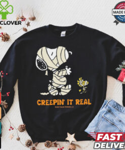 Creepin It Real Peanuts Snoopy & Woodstock Mummy T Shirt