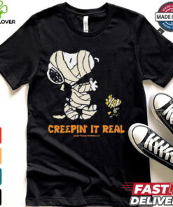 Creepin It Real Peanuts Snoopy & Woodstock Mummy T Shirt 1 Creepin It Real Peanuts Snoopy & Woodstock Mummy T Shirt