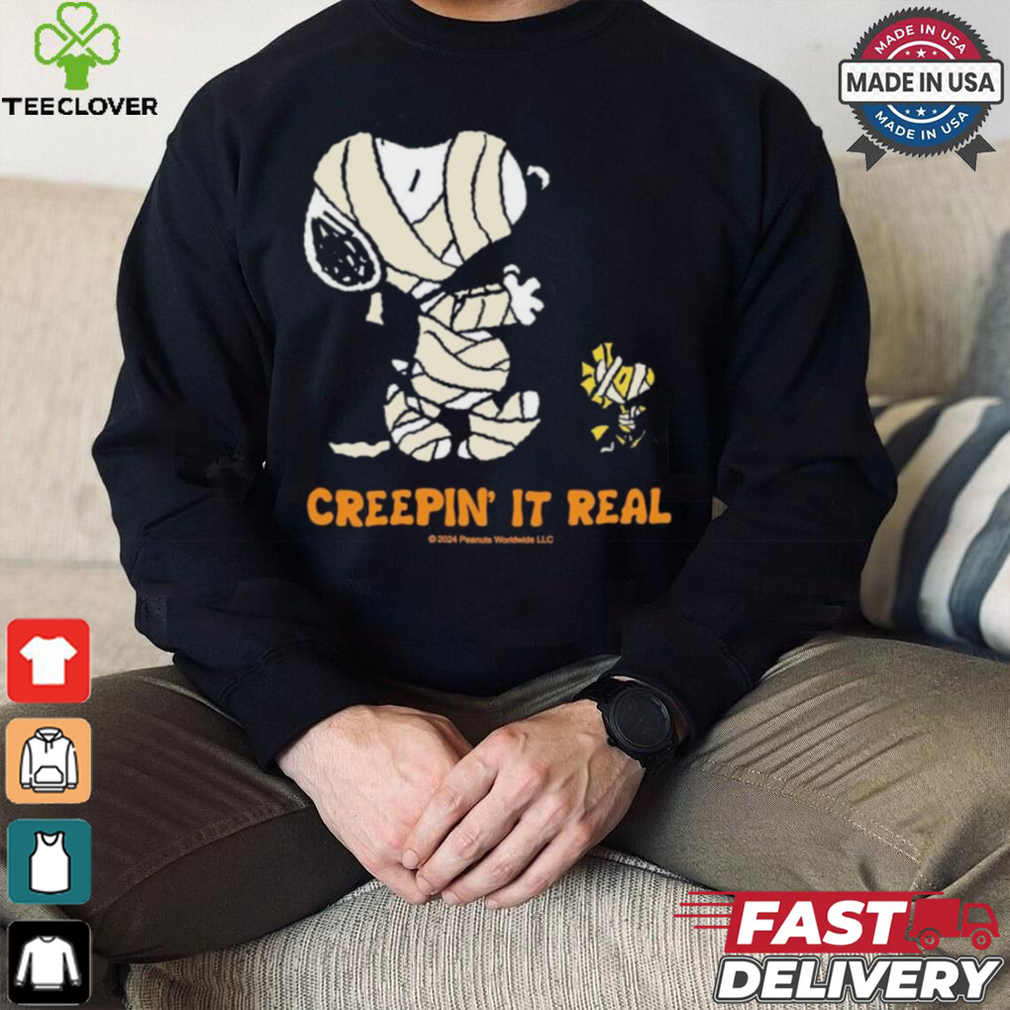 Creepin It Real Peanuts Snoopy & Woodstock Mummy T Shirt Creepin It Real Peanuts Snoopy & Woodstock Mummy T Shirt