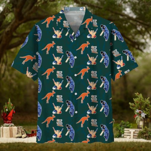 Cricket Blue Hawaiian Shirt