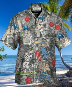 Cricket Sport Cricket Lover Tropical Leaf Art Hawaiian Shirt