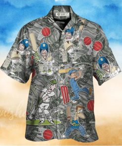 Cricket Sport Cricket Lover Tropical Leaf Art Hawaiian Shirt