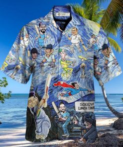 Cricket Sport Funny Play Amazing Starry Night Style Hawaiian Shirt