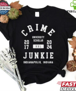 Crime University Scholar Junkie Indianapolis Shirt