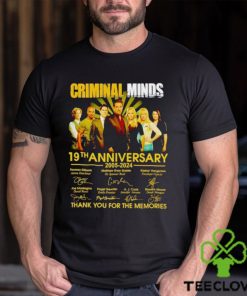 Criminal Minds 19th anniversary 2005 2024 thank you for the memories hoodie, sweater, longsleeve, shirt v-neck, t-shirt