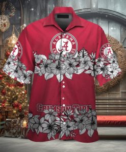 Crimson Tide Alabama Short Sleeve Hawaiian Tropical Shirt Unique Design