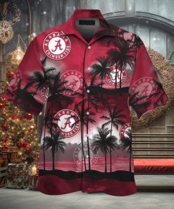 Crimson Tide Alabama Tropical Hawaiian Elegance Short Sleeve Shirt Design