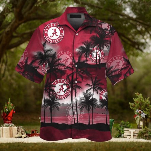 Crimson Tide Alabama Tropical Hawaiian Elegance Short Sleeve Shirt Design