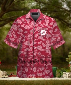 Crimson Tide Alabama Tropical Hawaiian Short Sleeve Shirt