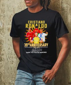 Cristiano Ronaldo 39th anniversary 1985 2024 thank you for the memories signature hoodie, sweater, longsleeve, shirt v-neck, t-shirt