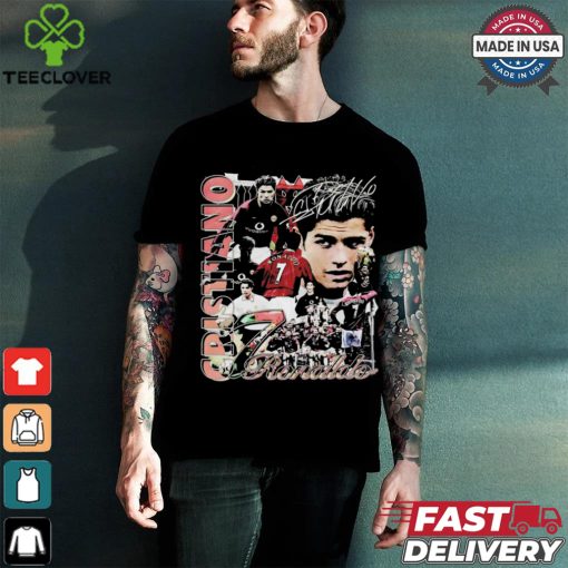 Cristiano Ronaldo CR7 player football signature vintage shirt