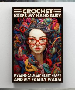 Crochet Keeps My Hand Busy Poster