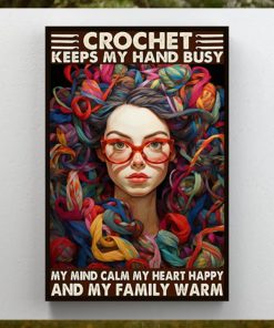 Crochet Keeps My Hand Busy Poster