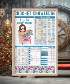Crochet Knowledge I Crochet So I Don't Unravel, Personalized Canvas Print, Gift For Crochet Lovers