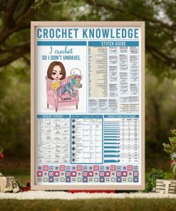 Crochet Knowledge I Crochet So I Don't Unravel, Personalized Canvas Print, Gift For Crochet Lovers