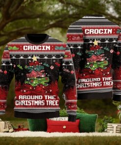 Crocin Around The Christmas Tree Funny Ugly Wool Sweater