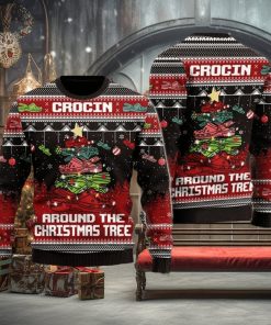 Crocin Around The Christmas Tree Funny Ugly Wool Sweater