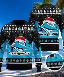 Cronulla Sutherland Sharks All Over Print Christmas Knitting Ugly Sweater