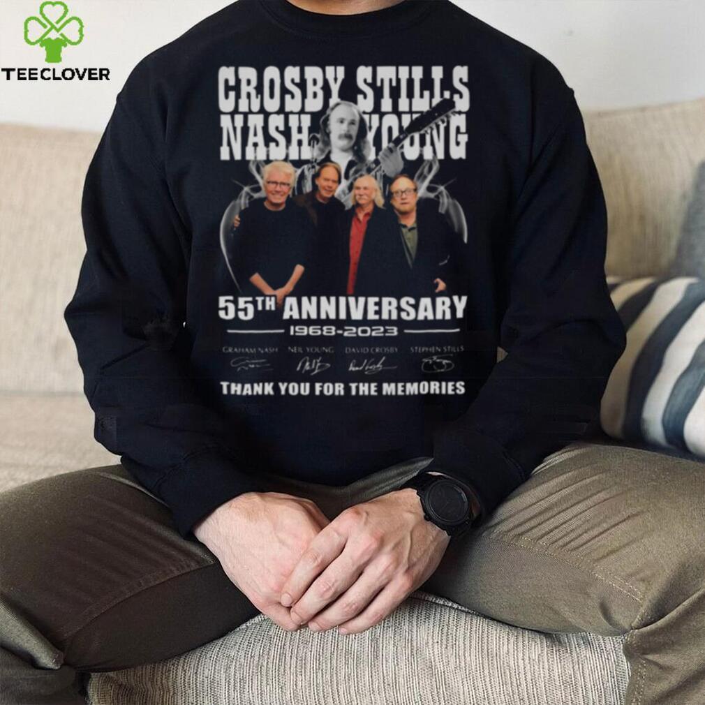 Crosby Stills Nash & Young 55th Anniversary 1968 – 2023 Thank You For The Memories Signatures Shirt