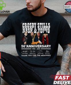 Crosby, Stills, Nash & Young 56th Anniversary 1968 – 2024 Thank You For The Memories T Shirt