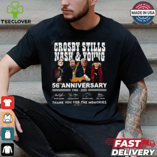 Crosby, Stills, Nash & Young 56th Anniversary 1968 – 2024 Thank You For The Memories T Shirt