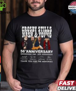 Crosby, Stills, Nash & Young 56th Anniversary 1968 – 2024 Thank You For The Memories T Shirt