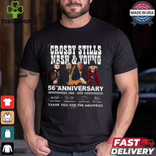 Crosby, Stills, Nash & Young 56th Anniversary 1968 – 2024 Thank You For The Memories T Shirt