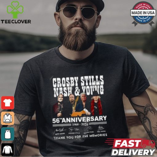 Crosby, Stills, Nash & Young 56th Anniversary 1968 – 2024 Thank You For The Memories T Shirt