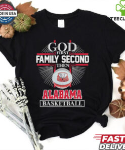 Cross god first family second then Alabama basketball shirt