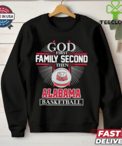 Cross god first family second then Alabama basketball shirt
