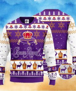 Crown Royal All Over Print Christmas Knitting Ugly Sweater