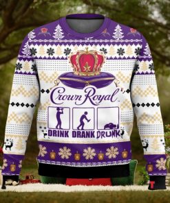 Crown Royal Drink Drank Drunk Ugly Christmas Sweater