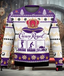 Crown Royal Drink Drank Drunk Ugly Christmas Sweater
