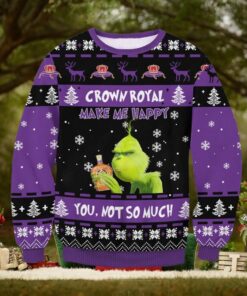Crown Royal Grinch Happy Ugly Christmas Sweater